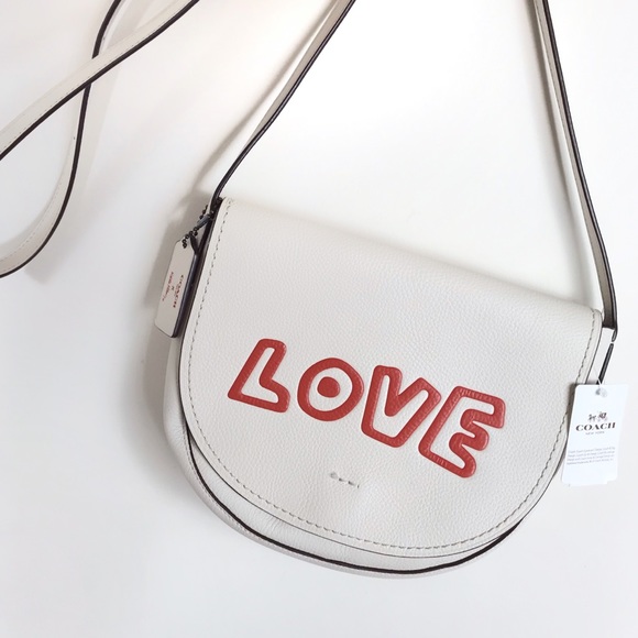 Coach Handbags - Coach X Keith Haring Love Leather Shoulder Bag